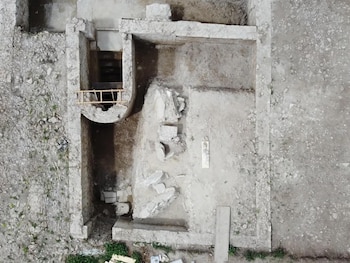 Vista aérea del sitio de