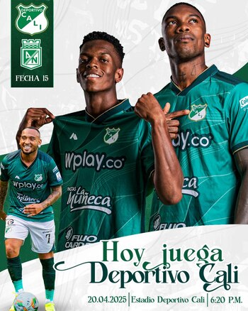 Afiche del partido del Deportivo