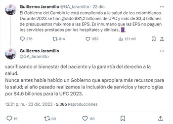 Guillermo Jaramillo habló sobre los
