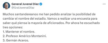 Publicación del gobernador de Santander