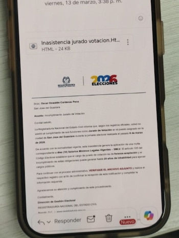 Falsos avisos de citación como jurado de votación: la Registraduría Nacional advierte sobre el riesgo de estafas a pocos meses de las elecciones - crédito cortesía Registraduría Nacional