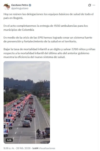 Petro compartió el mensaje pasadas