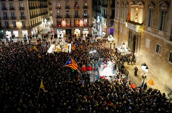 Manifestación en Barcelona en apoyo