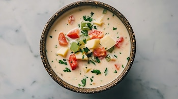 Caldo de queso estilo sonorense,