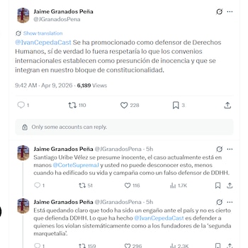 Granados señaló que Cepeda contradice, según su pronunciamiento, los principios de derechos humanos que ha defendido públicamente - crédito @JGranadosPena/X