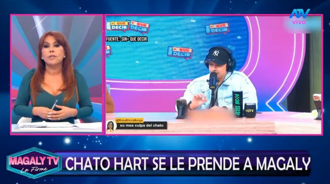 Magaly Medina arremete contra Mario Hart por culparla de la polémica con Korina Rivadeneira. Captura: Magaly TV La Firme.