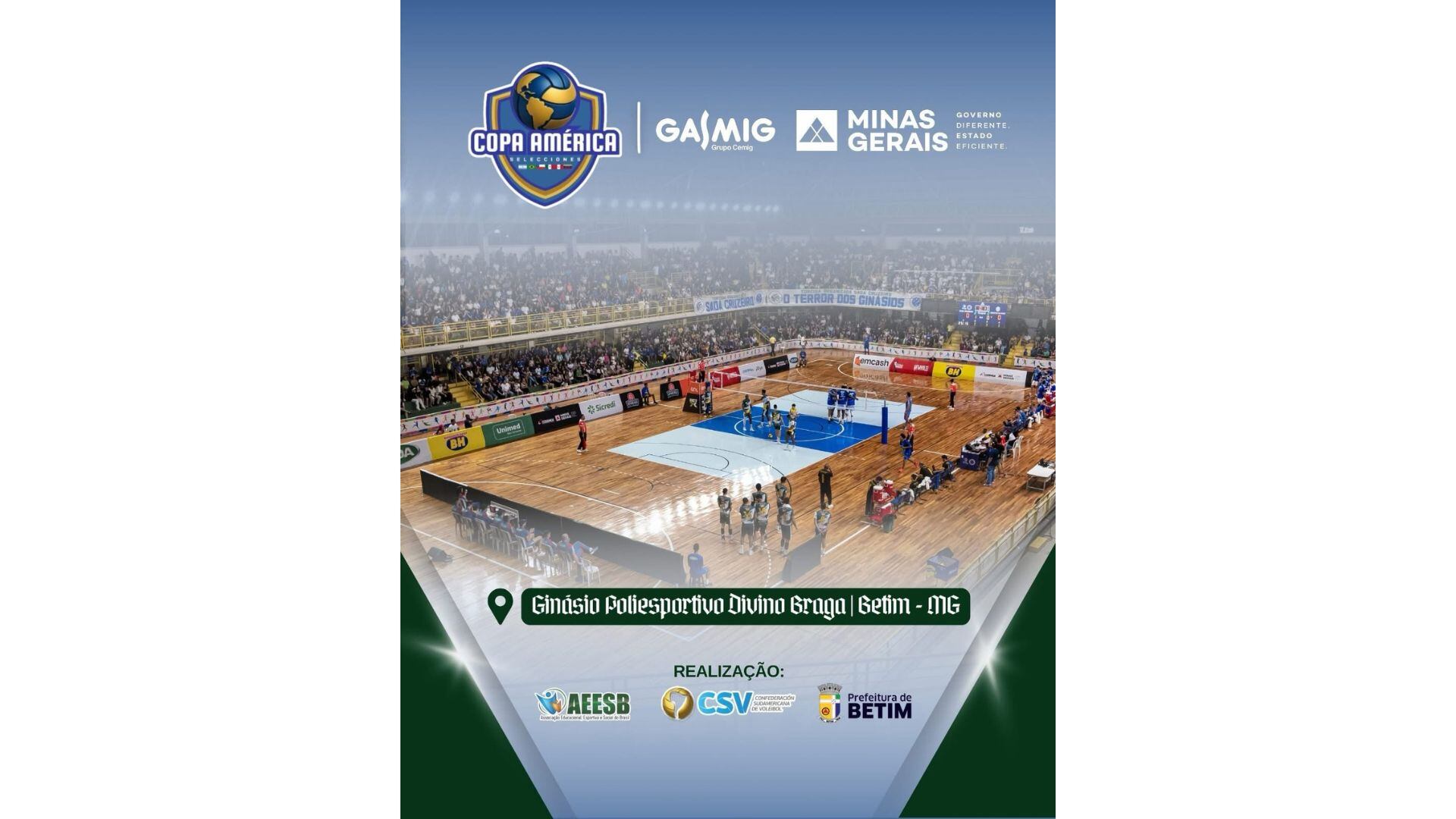 La Copa América de Vóley 2025 se llevará a cabo en Minas Gerais, Brasil.