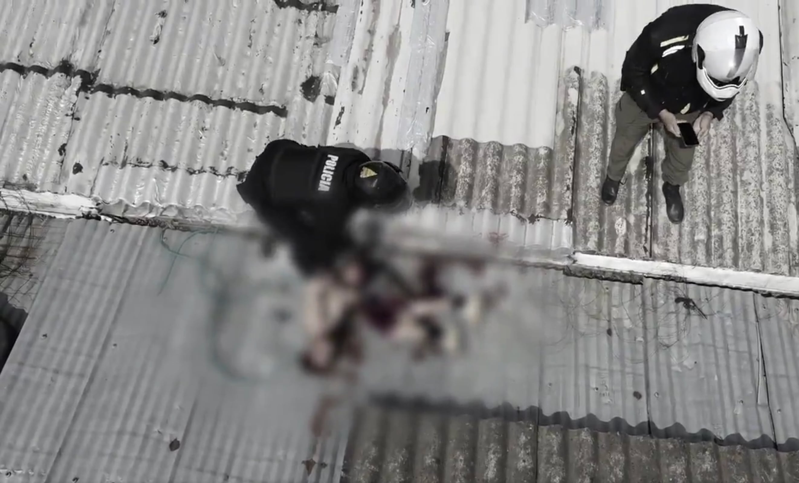 El Tarta, asesino de Mateo Estigarribia, detenido cuando intentaba fugar por techos (Captura Ministerio del Interior)