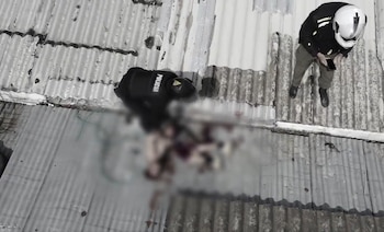 El Tarta, asesino de Mateo Estigarribia, detenido cuando intentaba fugar por techos (Captura Ministerio del Interior)