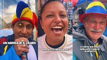Los hinchas de la Selección Colombia en la ciudad de Bogotá enviaron un mensaje para James Rodríguez y compañía, algunos de aliento, otros de elogio y unos más de cariño - crédito Diego Suárez/Infobae