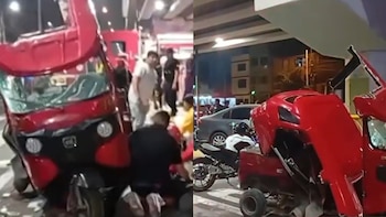 San Juan de Lurigancho: seis personas resultan heridas en accidente entre auto y mototaxi
