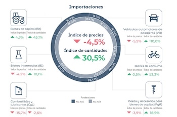 La evolución de las importaciones