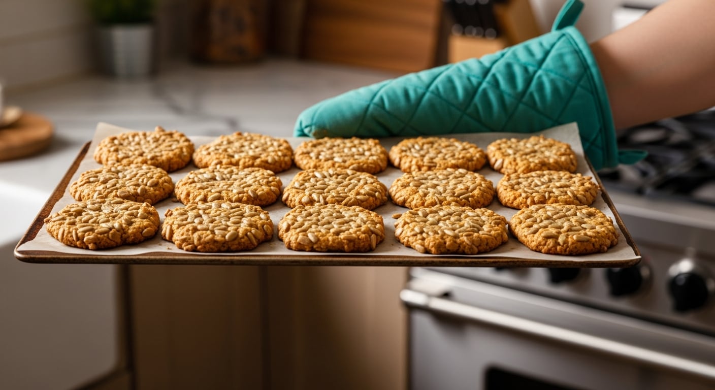 Receta de galletas saladas con semillas de girasol, rápida y fácil