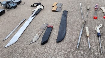 Algunas de las armas blancas