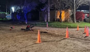 Así quedó la moto en