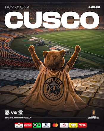 Cusco FC ya vive la previa del partido que se jugará en el Atanasio Girardot-crédito @CuscoFC_2009/X
