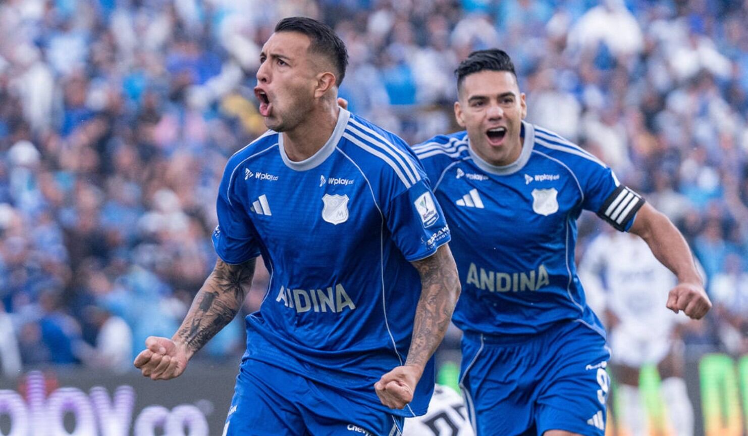 Rodrigo Contreras y Falcao García salieron lesionados en Millonarios contra Llaneros, ambos en el primer tiempo - crédito Millonarios FC