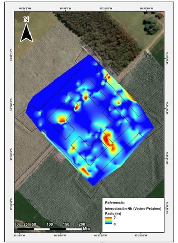 Las áreas resaltadas muestran los