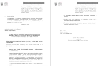 Aprueban sancionar la suplantación de identidad en exámenes de admisión