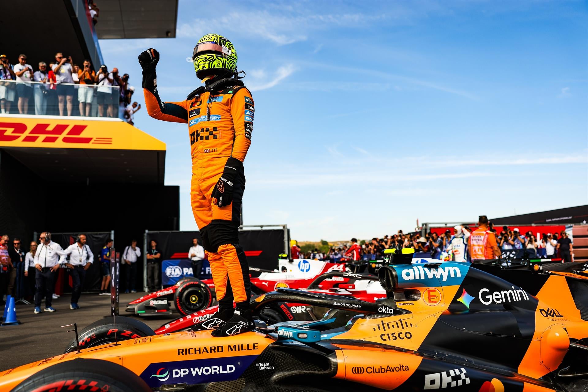 Norris celebra su primer triunfo del año en Hungría