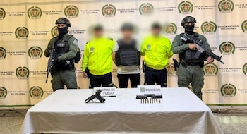 Alias Palizada tenía un arma de fuego y municiones en el momento de su captura - crédito Policía Nacional