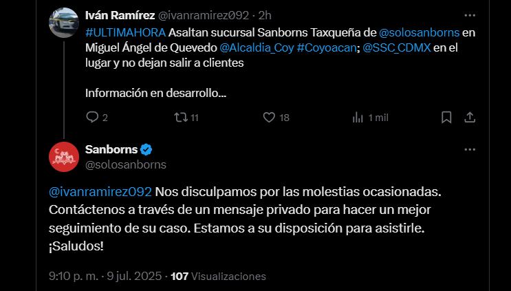 Usuario denunció que no lo dejaban salir del establecimiento. (Captura de pantalla)