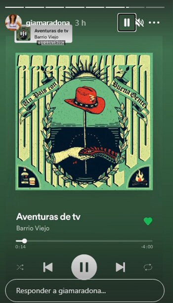 Gianinna compartió una canción de