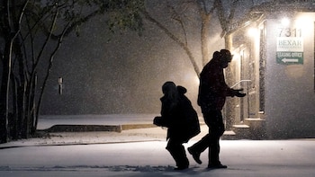 Two people play in the