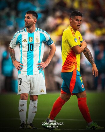 Lionel Messi y James Rodríguez