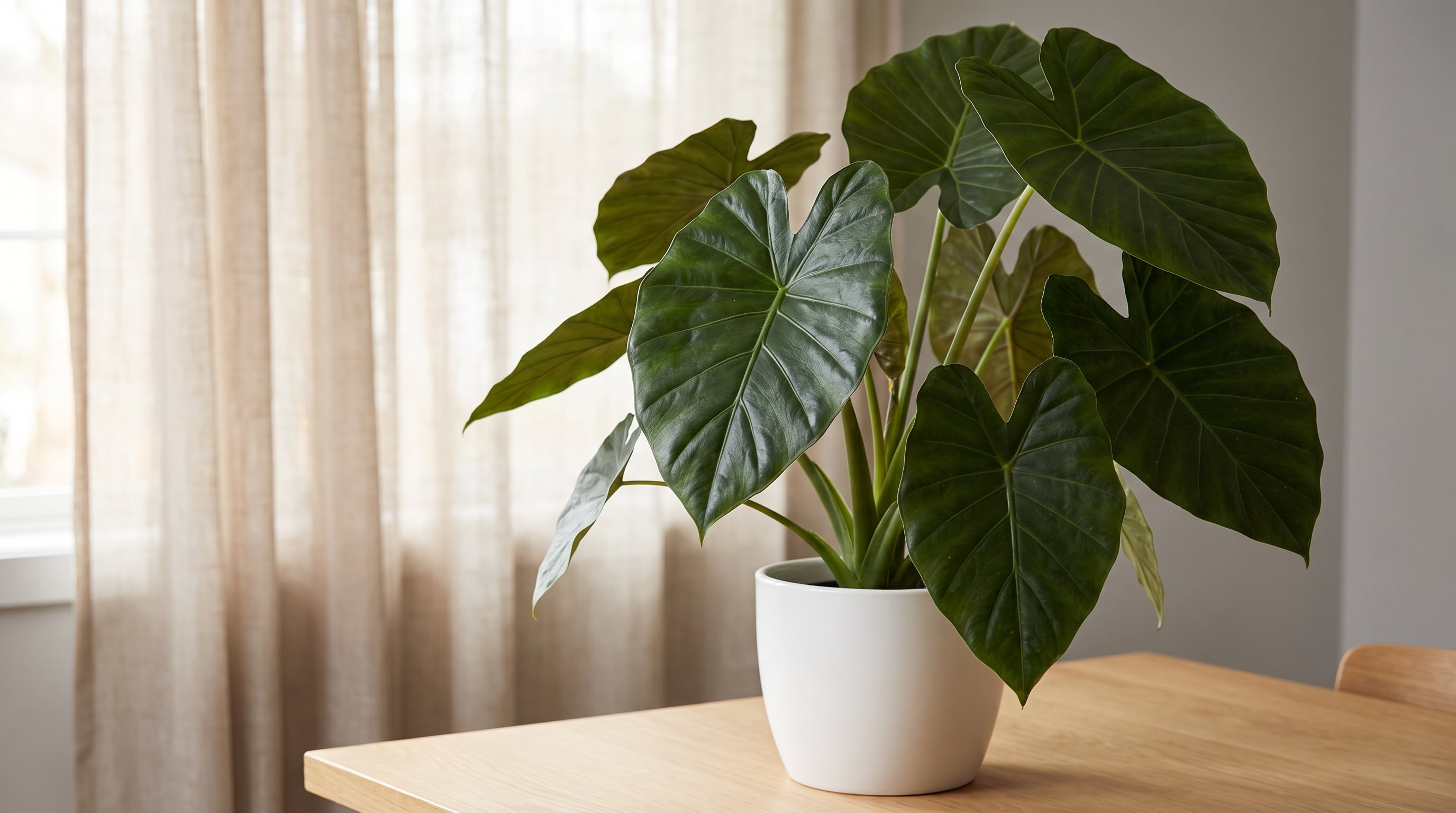 Una planta oreja de elefante de hojas grandes y verdes s. (Imagen Ilustrativa Infobae)