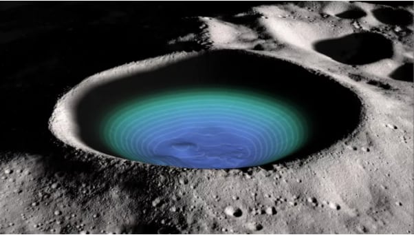 El hallazgo sugiere que el hielo lunar se acumuló lentamente durante miles de millones de años y no por un solo gran evento (NASA)