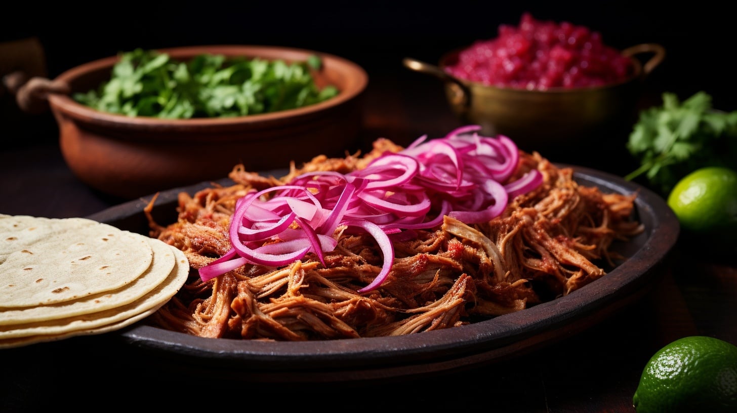 Mesa festiva con platillos típicos de la cena navideña, destacando la cochinita pibil - (Imagen Ilustrativa Infobae)