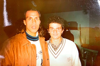 Paulino Rodrigues junto a Carlos