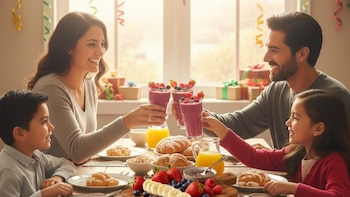 Licuado de frutos rojos, plátano