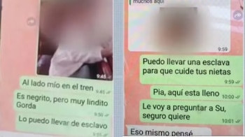 Este es el mensaje racista que le encontraron al argentino en su celular. Hablaba de un nene de 7 años que viajaba en el tren junto a él