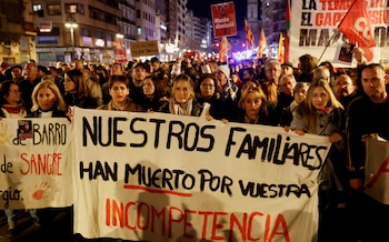 Pancarta que lidera la manifestació