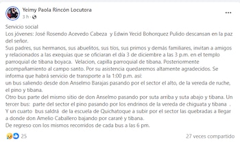 Para el sepelio de los