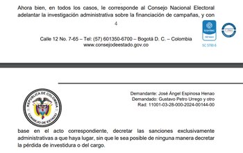 Esta fue la determinación del