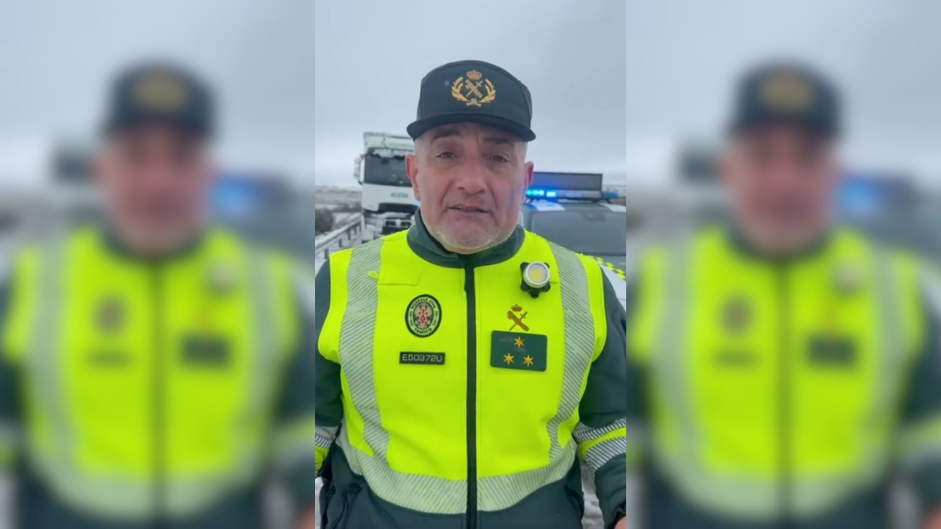 La Guardia Civil da recomendaciones para circular con nieve (TikTok / @guardiacivil)