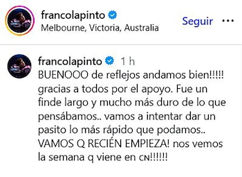 O usuário é de Melbourne, Austrália