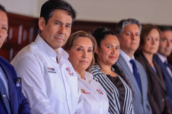 Dina Boluarte en una fotografía