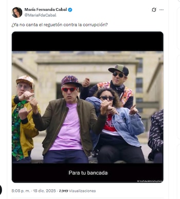 La senadora María Fernanda Cabal