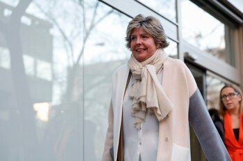 Simoneta Gómez-Acebo a su salida