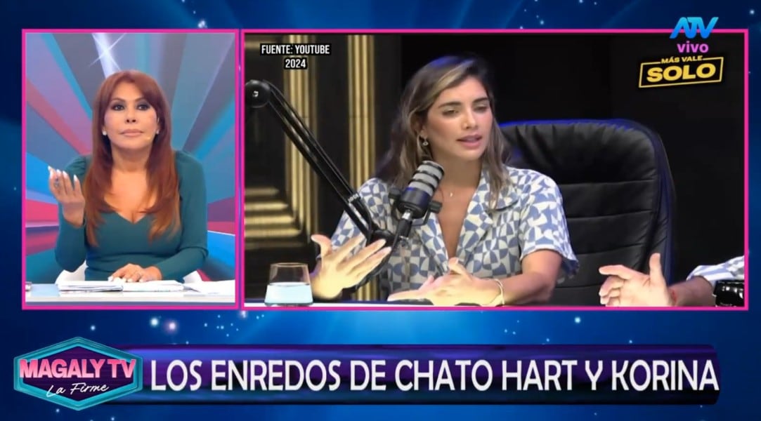 Magaly Medina arremete contra Mario Hart por culparla de la polémica con Korina Rivadeneira. Captura: Magaly TV La Firme.