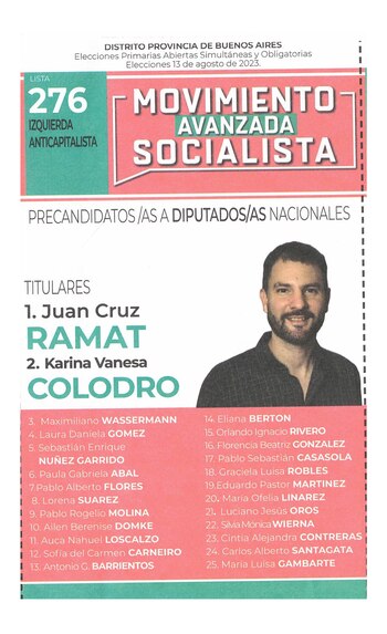 La boleta oficial del Nuevo