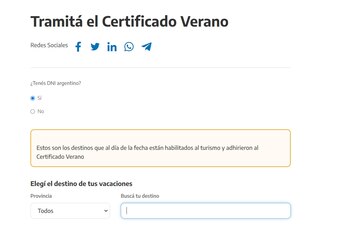 Ingresar el destino al que