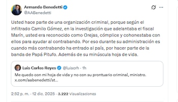 El ministro Armando Benedetti señaló