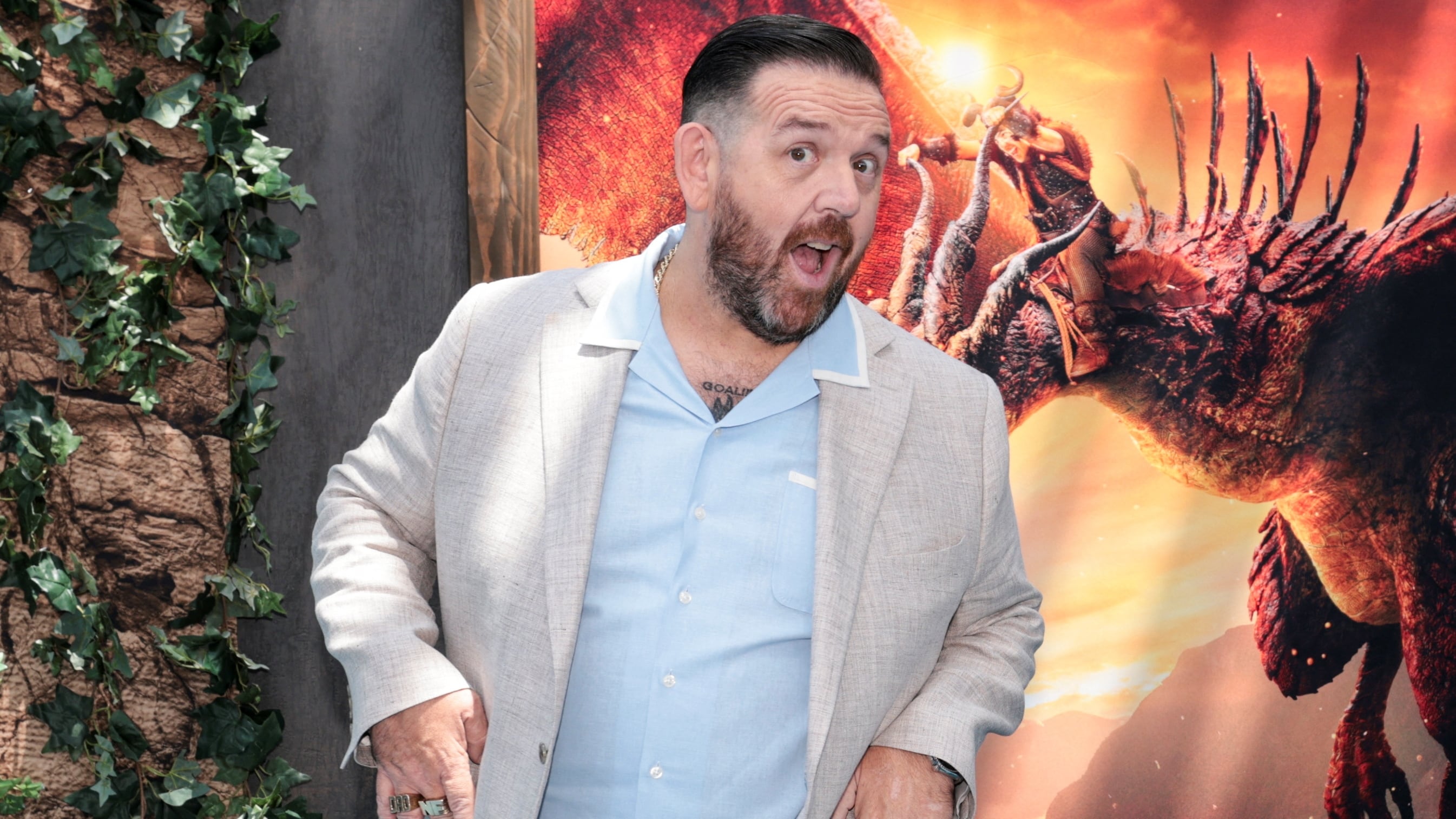 La entrevista con Michael Rosenbaum repasó el proceso de Nick Frost para interpretar a Hagrid, su salud mental y su relación con la comida (REUTERS/Mario Anzuoni)
