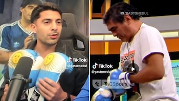 Gastón Edul mostró en vivo los guantes con los que el Roña Castro tiró sus últimos golpes: dónde los había usado