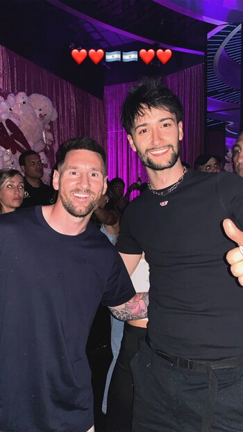 Messi, con un fanático que